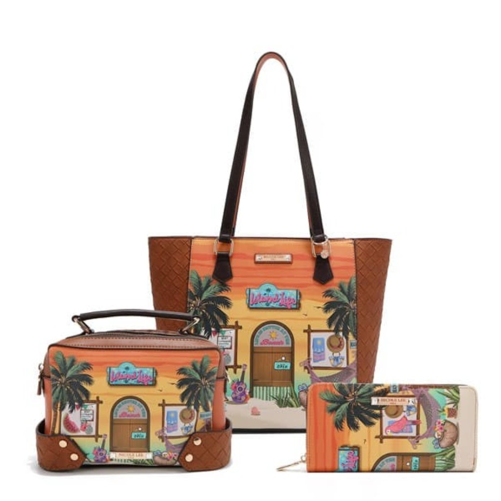 Nicole Lee Usa Sun And Sand 3 Piece Bag Set